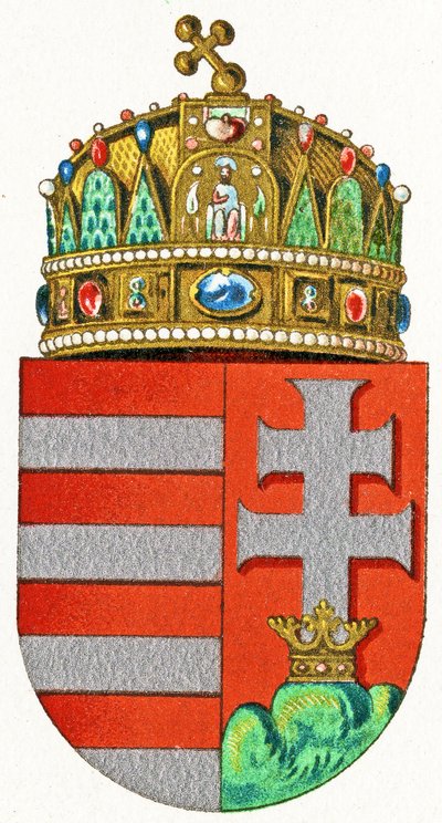 Escudo de armas de Hungría, c.1898 de German School
