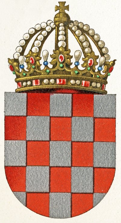 Escudo de armas de Croacia, c.1898 de German School