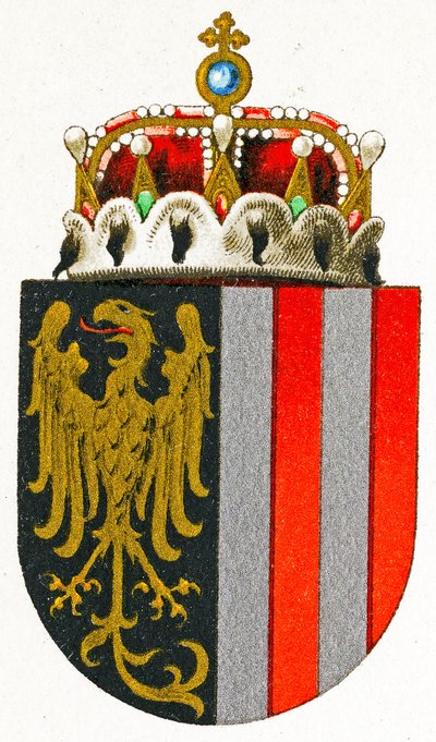 Escudo de armas de Alta Austria, c.1898 de German School