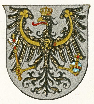 Escudo de armas del Reino de Prusia y luego de la Provincia de Prusia Oriental, c.1898 de German School