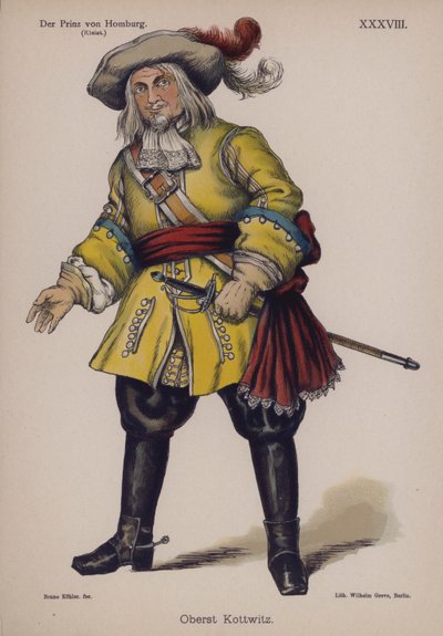 Coronel Kottwitz, de El príncipe de Homburg de Heinrich von Kleist de German School