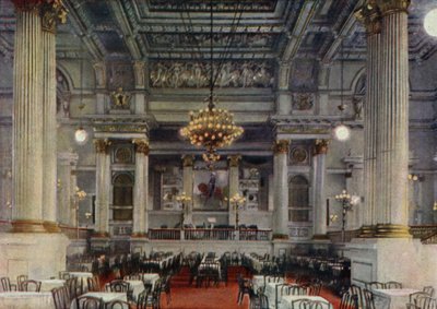 Sala de conciertos, Jardín Zoológico de Berlín, Alemania (litografia en color) de German School