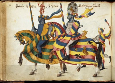 Concursantes equipados para un torneo, c.1640 de German School