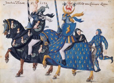 Concursantes equipados para un torneo, c.1640 de German School