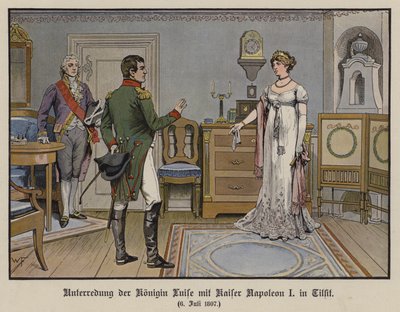 Conversación entre la reina Luisa de Prusia y el emperador Napoleón I en Tilsit, 6 de julio de 1807 de German School