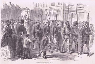 Convoy de desertores-París, Cassells History of the War between France and Germany publicado por Cassell and Company Limited, c.1890 de German School
