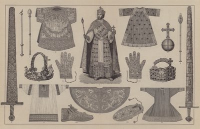 Traje de coronación y regalia del Sacro Emperador Romano de German School