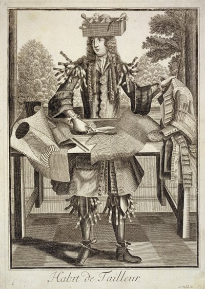 Traje para un sastre, pub. por Gerard Valck c.1690 de German School