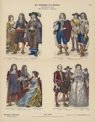 Trajes de la nobleza inglesa de German School