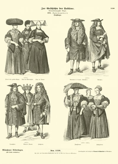 Trajes de Estrasburgo, siglo XVII de German School