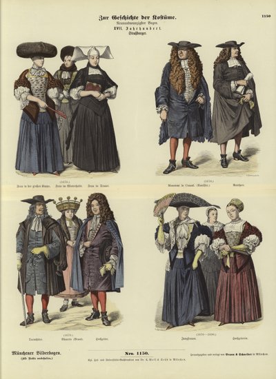 Trajes de Estrasburgo, siglo XVII de German School