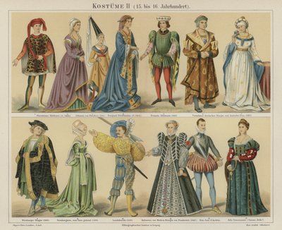 Trajes de los siglos XV y XVI de German School