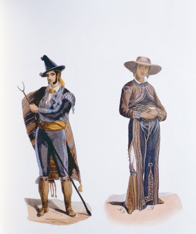 Trajes de los habitantes de México y Veracruz de German School
