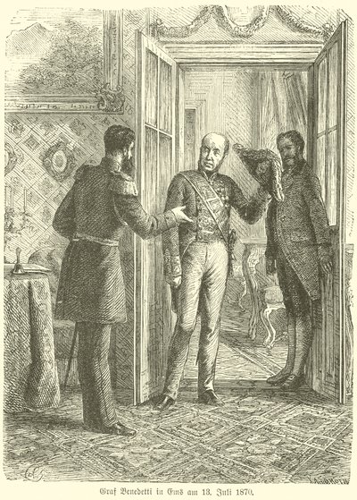 Conde Benedetti en Ems, 13 de julio de 1870 de German School