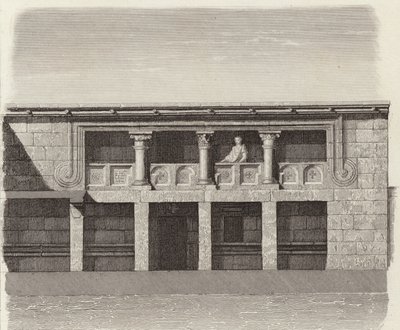 Patio de una casa griega antigua en Siria Central. Ilustración para Bilder-Atlas de German School
