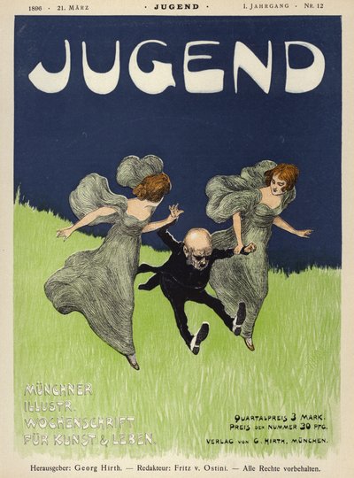 Ilustración de portada para la revista Jugend, 1896 de German School