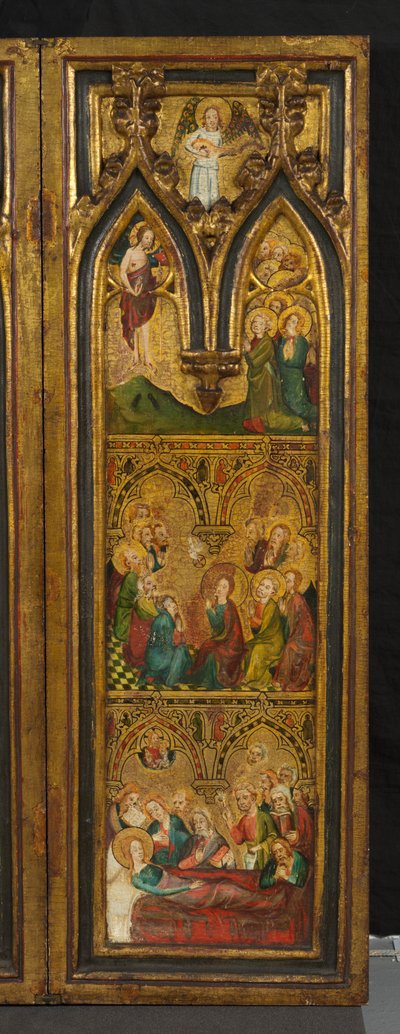 Tríptico de la crucifixión (anteriormente conocido como Tríptico de Estouteville) (ala derecha), c.1374 (tempera sobre panel) de German School