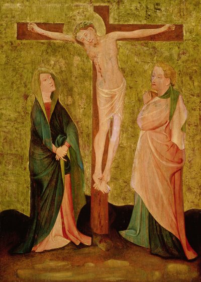 Crucifixión con María y Juan de German School