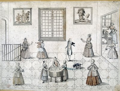 Vida cotidiana de los nobles y sus sirvientes, Alemania de German School