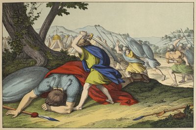 David y Goliat, ilustración de L