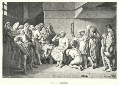 Muerte del filósofo griego Sócrates, 399 a.C. de German School