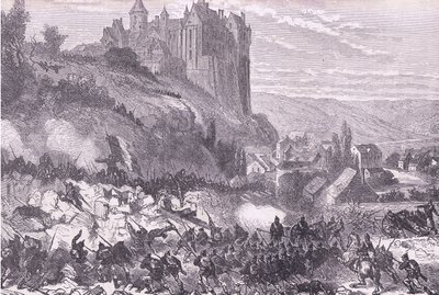 Defensa de Chateaudun, Historia de la guerra entre Francia y Alemania de Cassell, publicada por Cassell and Company Limited, c.1890 de German School
