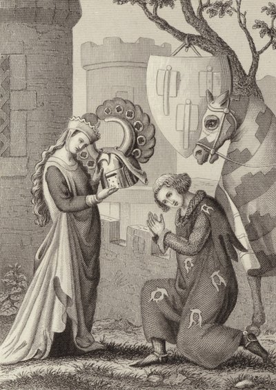 Partida de un caballero de German School