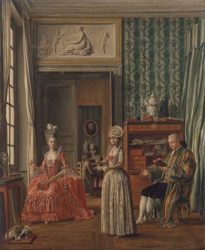 Escena doméstica, c.1775-80 de German School