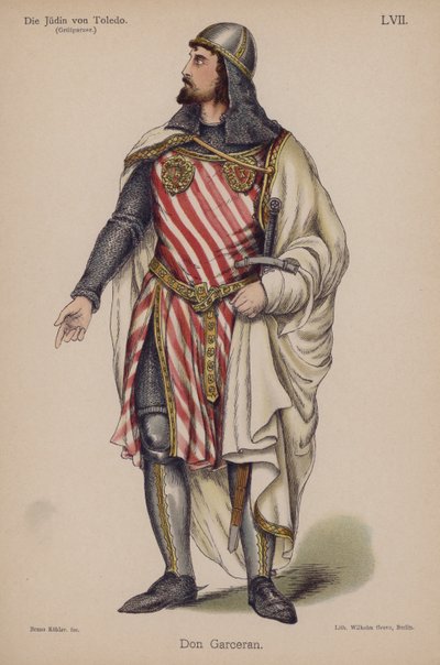 Don Garcerán, de La Judía de Toledo por Franz Grillparzer de German School