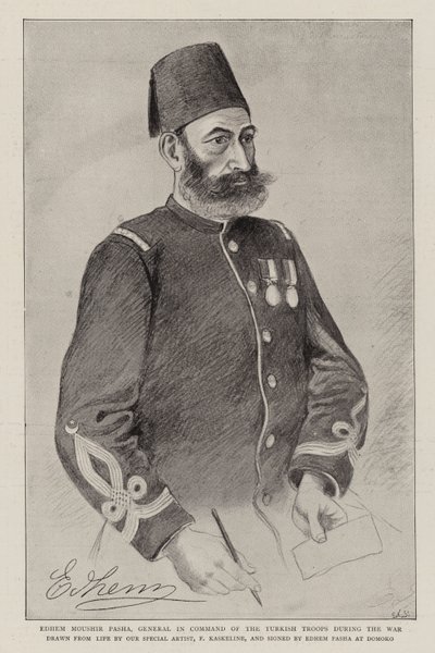 Edhem Moushir Pasha, general al mando de las tropas turcas durante la guerra de German School