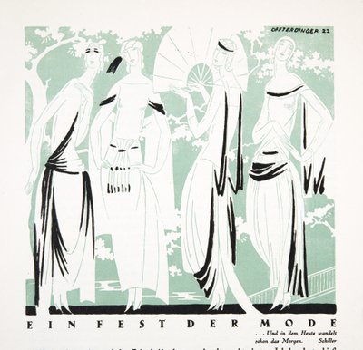 Ein Fest der Mode, de Styl, pub.1922 (impresión en pochoir) de German School