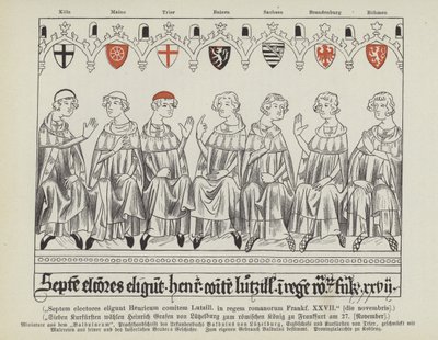 Elección de Enrique VII de Luxemburgo como Emperador del Sacro Imperio Romano, Frankfurt, 27 de noviembre de 1308 de German School