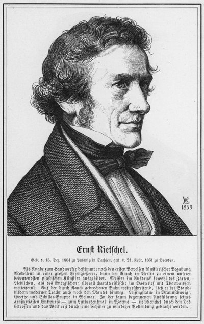 Ernst Rietschel (grabado) de German School