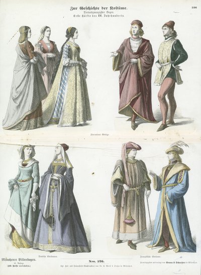 Trajes europeos, siglo XV de German School