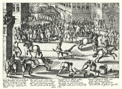 Ejecución de François Ravaillac, asesino de Enrique IV de Francia de German School