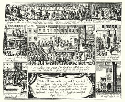 Ejecución de los opositores del Emperador del Sacro Imperio Romano Fernando II en Praga de German School