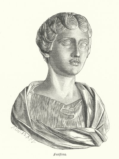 Faustina la Menor, esposa del emperador romano Marco Aurelio de German School