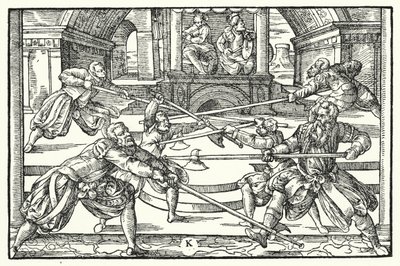 Escena de esgrima de German School