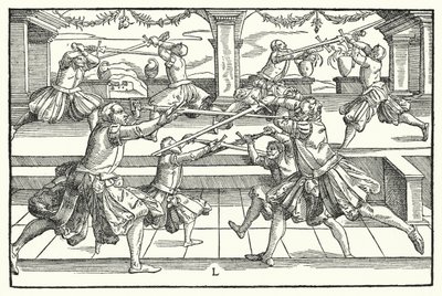 Escena de esgrima de German School