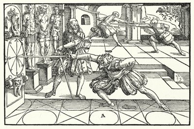 Escena de esgrima de German School