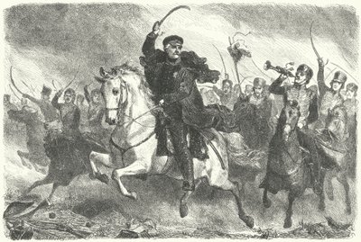 Mariscal de Campo Blücher en la Batalla de Ligny de German School