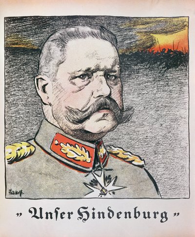 Mariscal de campo Paul Von Hindenburg (1857-1934) 1914 de German School