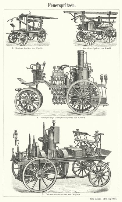 Camiones de bomberos de German School