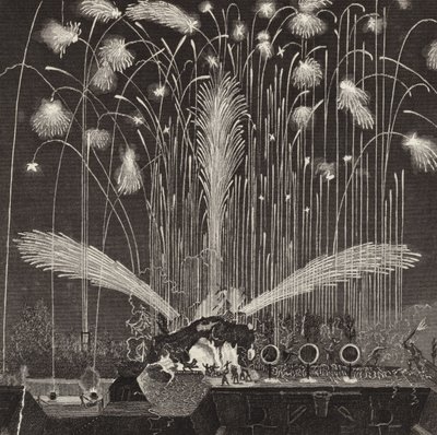 Espectáculo de fuegos artificiales de German School