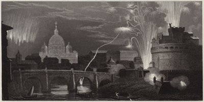 Fuegos artificiales en Roma, Italia de German School