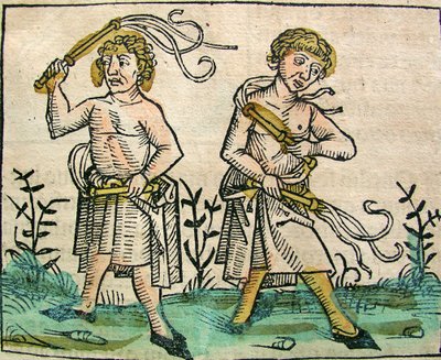 Flagelantes, publicado en la Crónica de Núremberg, 1493 de German School