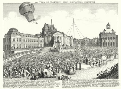 Vuelo del globo de los hermanos Montgolfier en Versalles de German School