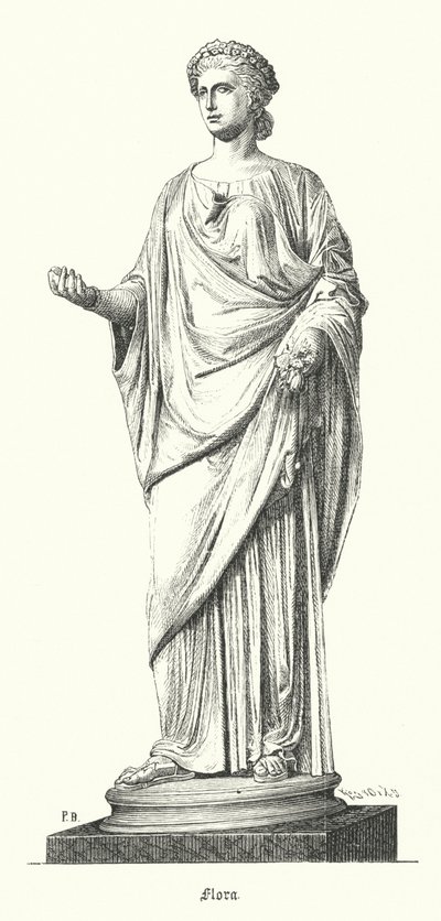 Flora, diosa romana de las flores y la primavera de German School