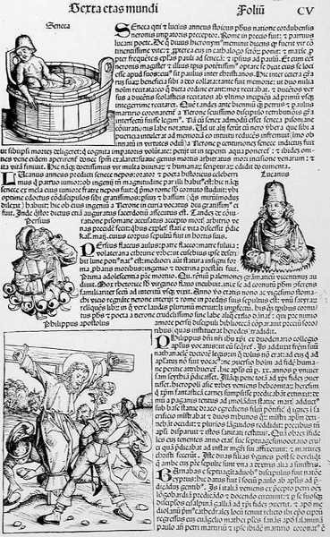 Folio CV, del Liber Chronicarum por Hartmann Schedel (1440-1514) 1493 de German School