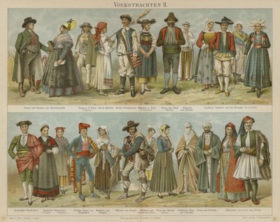 Trajes folclóricos de German School